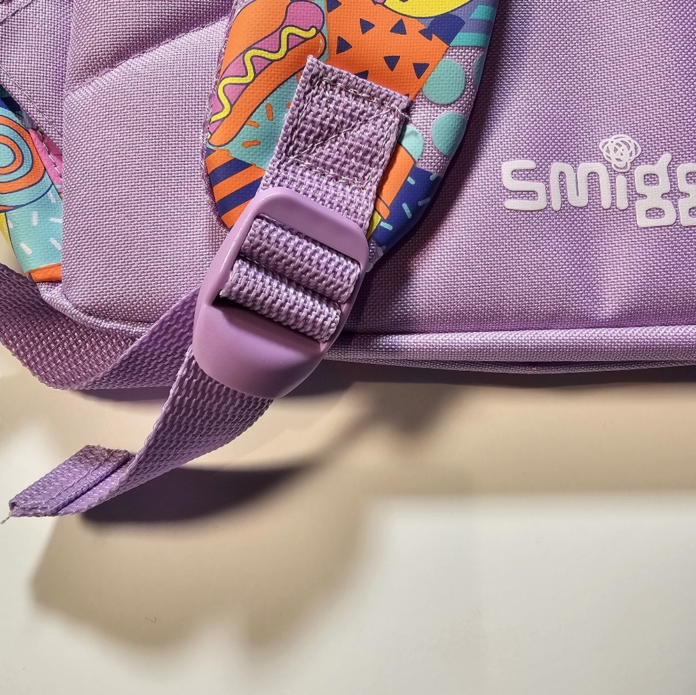 Smiggle Big Girls' Bag Backpack Lilac - Candy Donuts - Picture 3 of 9